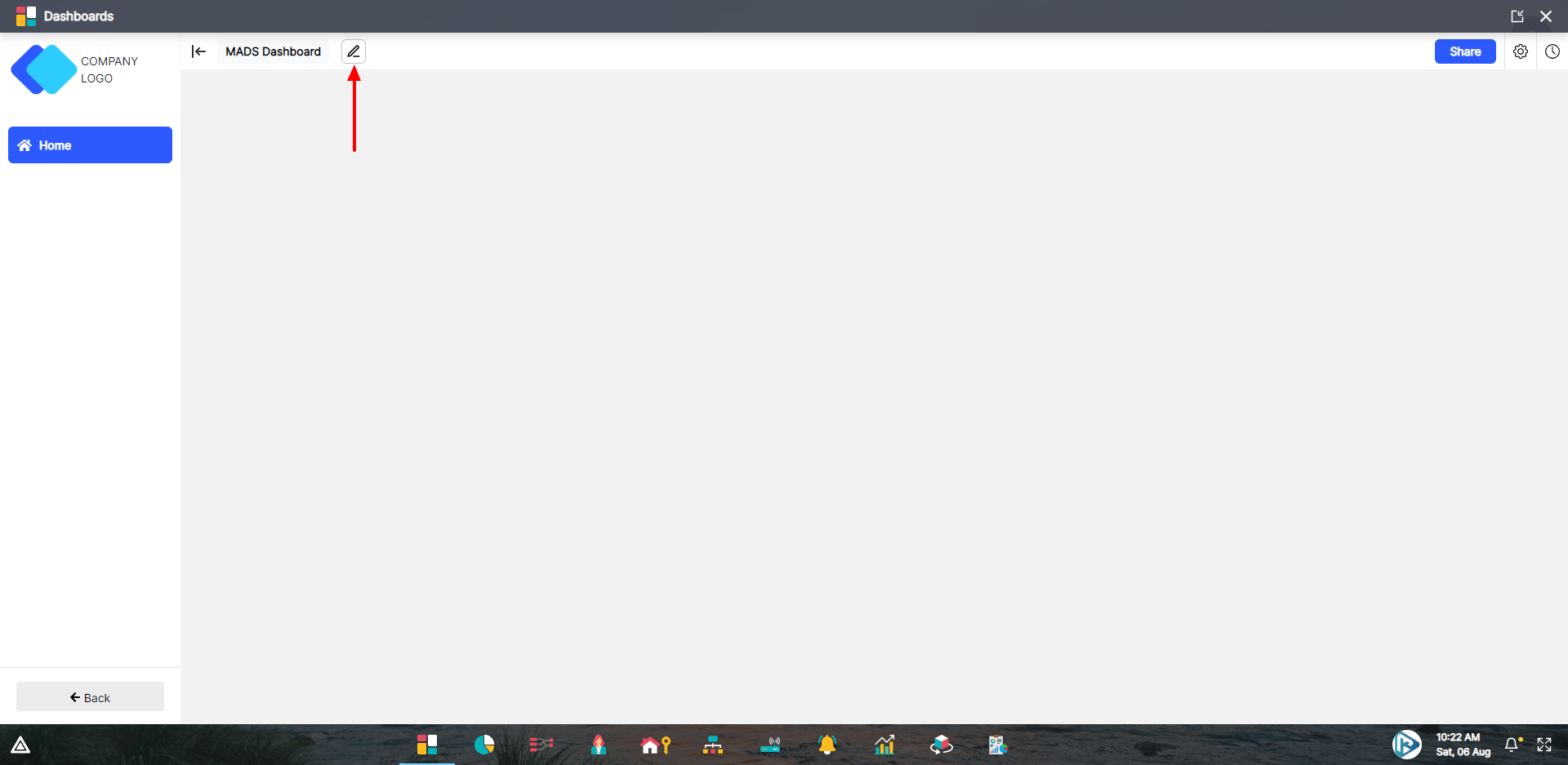 Dashboards app