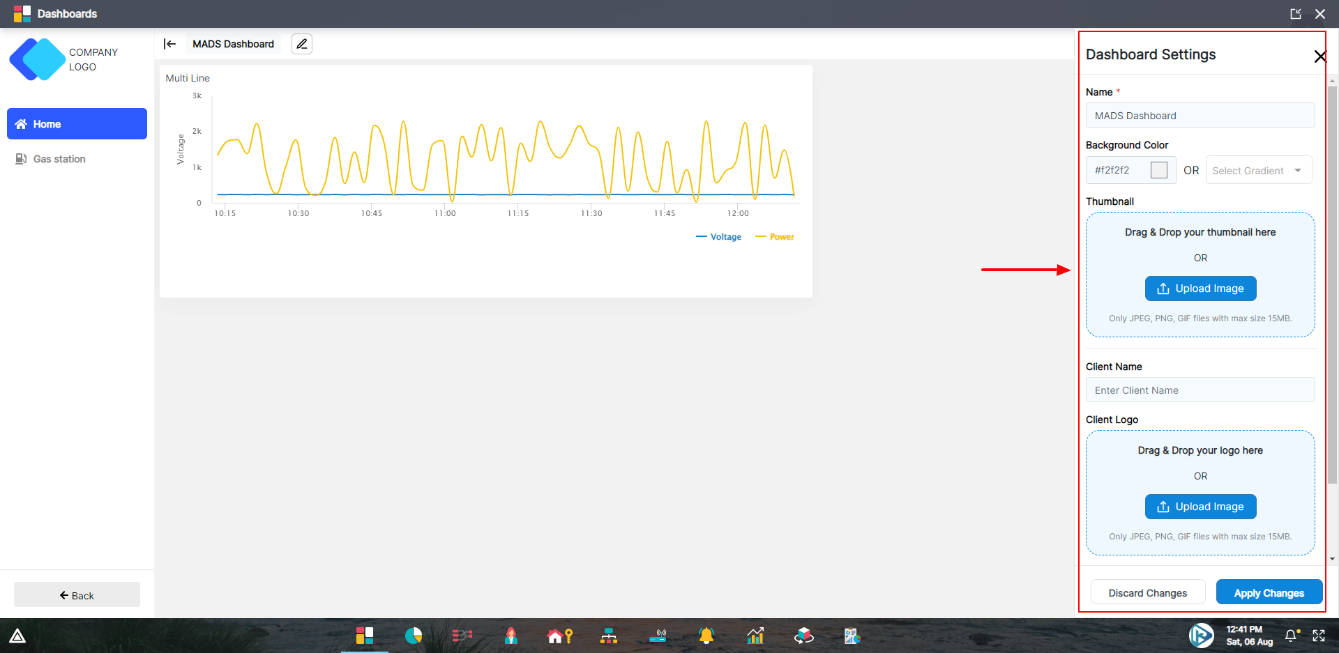 Dashboards app
