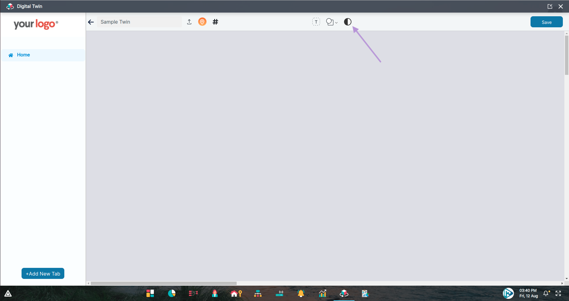 Editor background settings icon
