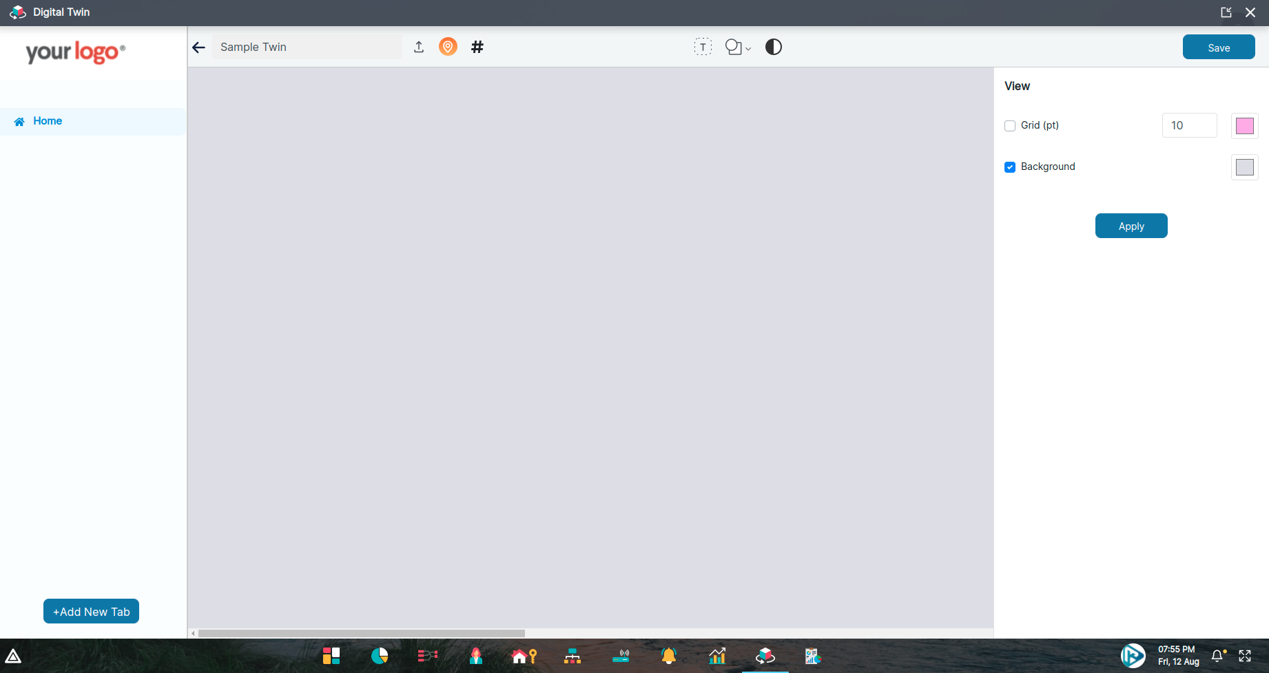 Editor's default background settings