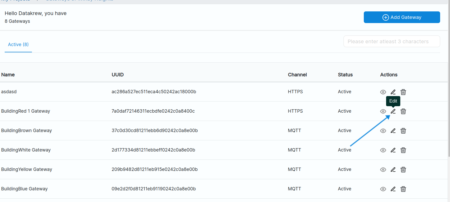 Iot manager app